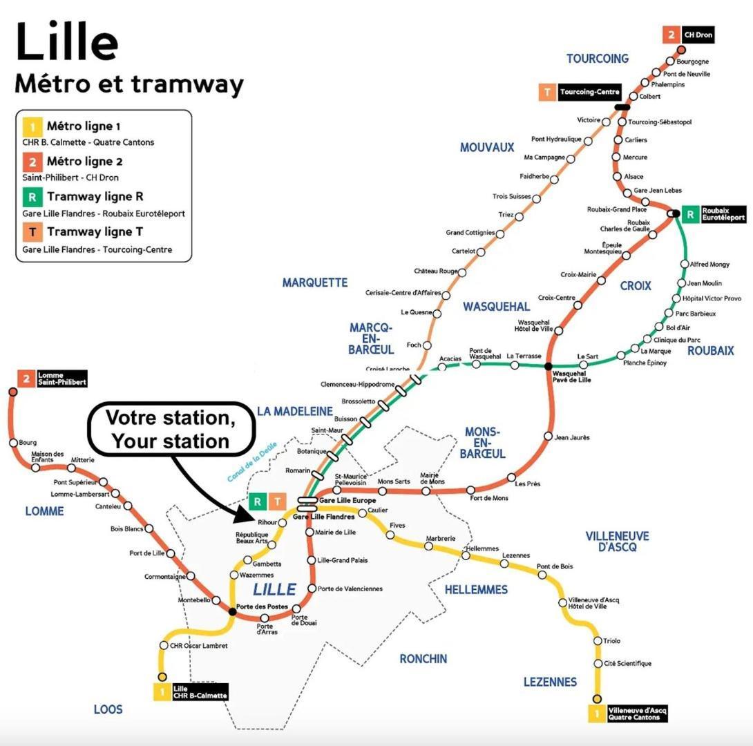 Lille Centre - Nice Apartment In Subplex ! 3Pers Luaran gambar